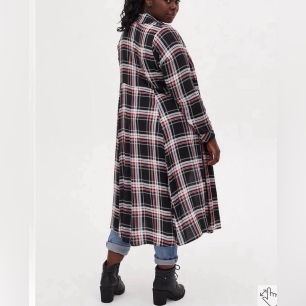 Torrid plaid duster - Picture 5 of 6